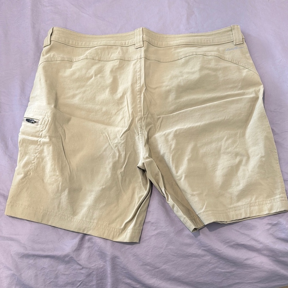 Eddie Bauer Tan Cargo Shorts Casual Cotton Blend - Picture 3 of 3